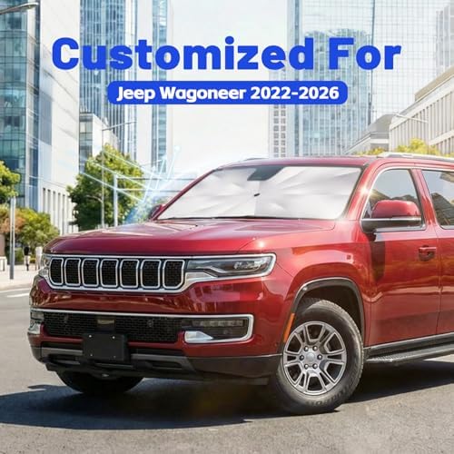 Car Windshield Sun Shade for Jeep Wagoneer 2022-2026, Foldable Car Sunshade - Image 2
