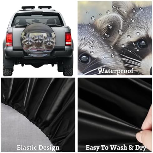 Raccoon Spare Tire Cover Waterproof Dust-Proof Spare Wheel Covers - Image 4