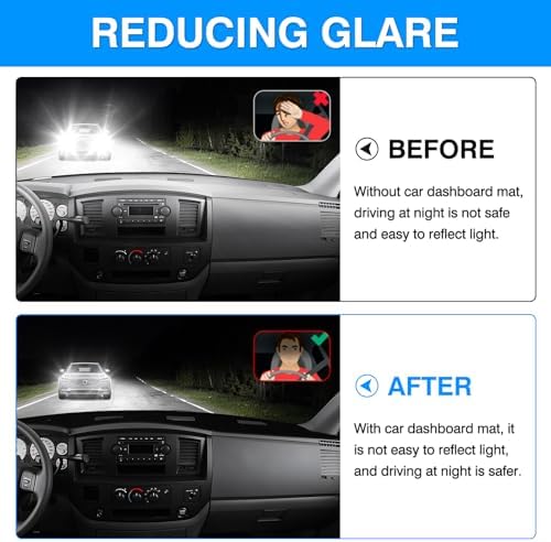 Autorder Dashboard Cover Mat for 2006-2008 Dodge Ram 1500 2500 3500, 2009 Dodge - Image 4