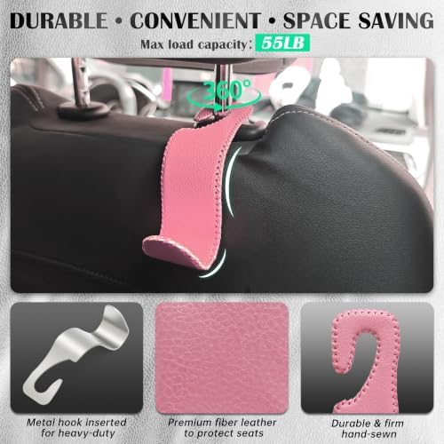 Car Seat Headrest Hook 55lb Heavy Duty Metal Hanger - Image 3
