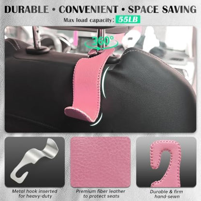 Car Seat Headrest Hook 55lb Heavy Duty Metal Hanger - Image 3