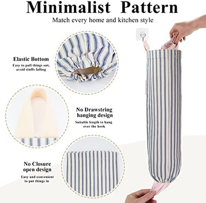 TOGETRUE Plastic Bag Holder, Wall Mount Grocery Bag Holder, Reusable Trash Bags - Image 2