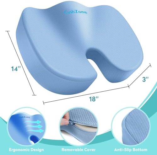 Gel Seat Cushion, Cooling Memory Foam Cushion - Image 3