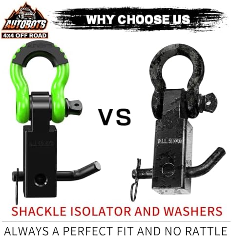 AUTOBOTS Tow Hitch Receiver 2" Shackle Hitch Receiver Green - Image 5