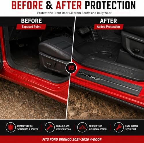 Mabett Door Edge Guards for 2021-2026 Ford Bronco Accessories 4-Door - Image 4