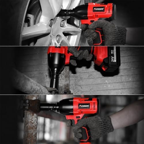 AOBEN Cordless Impact Wrench 1/2 Inch, Power Impact Gun Kit, Max - Image 7
