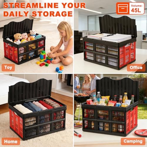 Collapsible Storage Bins, Collapsible Crates Basket - Image 5
