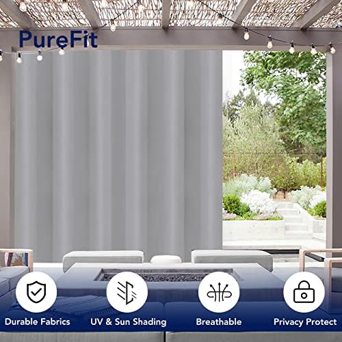 PureFit Outdoor Curtains for Patio Waterproof Weatherproof Outside Curtains - Image 3