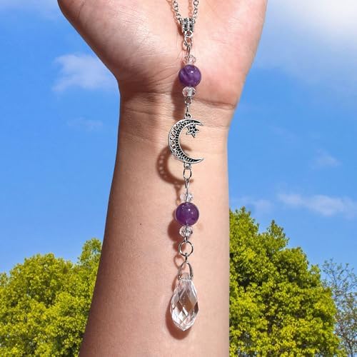 Car Rear View Mirror Accessories Witchy Car Hanging Ornament, Moon&Star by Pyotivol