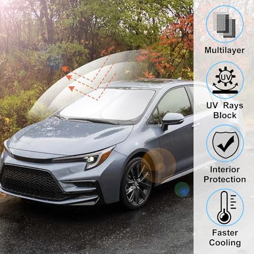 Windshield Sun Shade Sunshade for 2020-2026 Toyota Corolla - Image 2