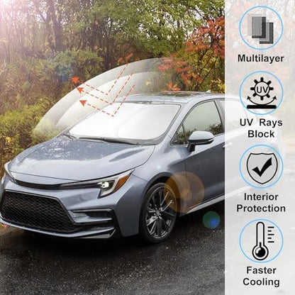 Windshield Sun Shade Sunshade for 2020-2026 Toyota Corolla - Image 2