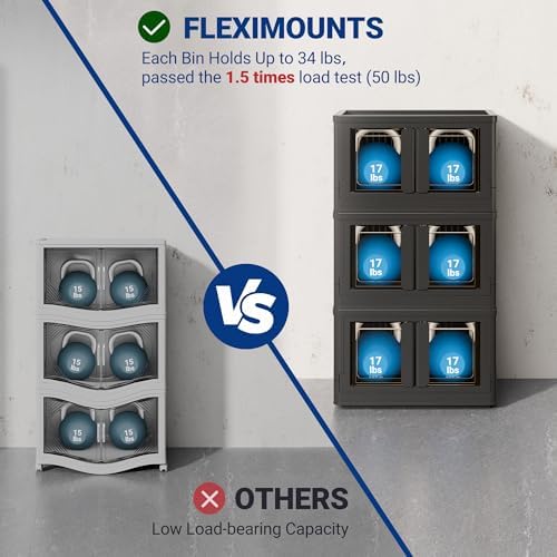FLEXIMOUNTS 75 QT Stackable Plastic Storage Bins - Image 3