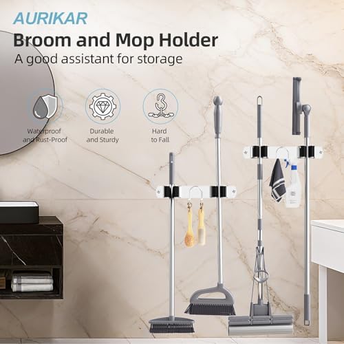 Broom Holder Wall Mount, Broom Hanger - Image 3