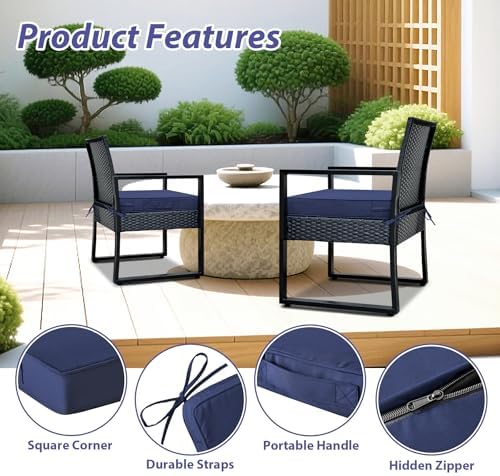 IPYNBAP Outdoor Chair Cushions Set of 4 -Waterproof Outdoor Seat Cushions - Image 5