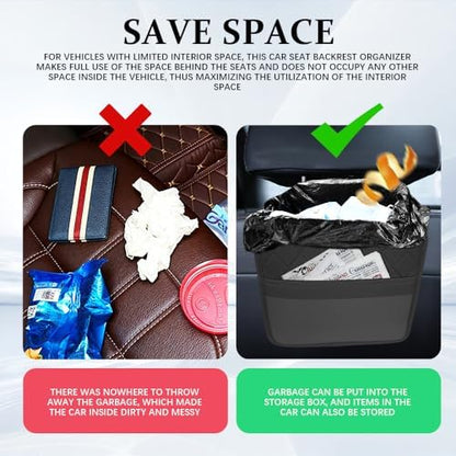 Car Seat Back Organizer, Car Organizers and Storage, Leather Multipurpose - Image 6