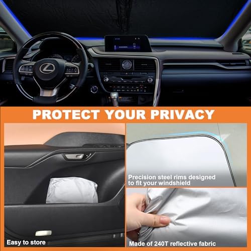 Foldable Front Windshield Sunshade fit - Image 4