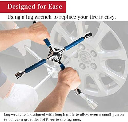 ETERNA Professional 16" Four Way Lug Wrench, Anti-slip Design Cross Wrench - Image 3