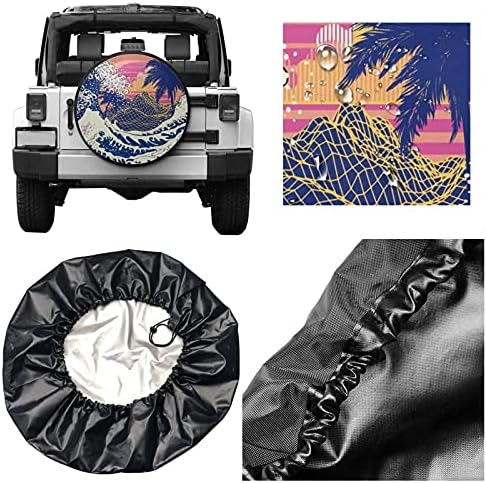 Siski Waves Spare Tire Cover Wheel Protectors Weatherproof Universal - Image 5
