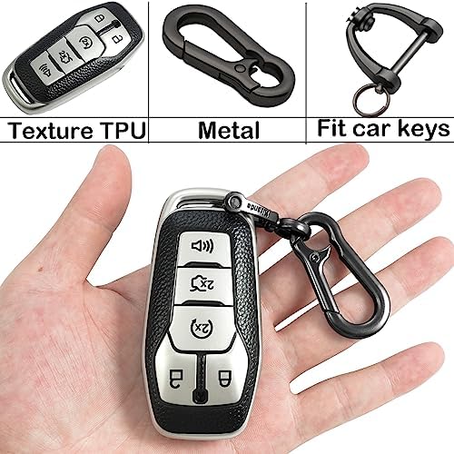 Kirsnda for Ford Key fob Cover, Texture Protective Case - Image 6