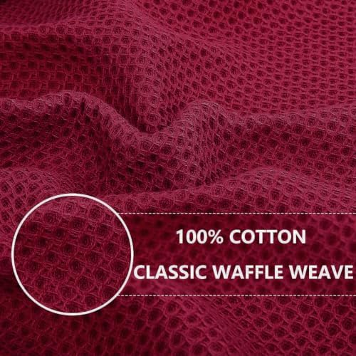 Homaxy 100% Cotton Waffle Weave Kitchen Dish Towels 4-Pack - Image 2