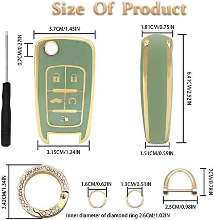 Vrasly Compatible with Chevy Key Fob Cover with Keychain Lanyard - Image 2