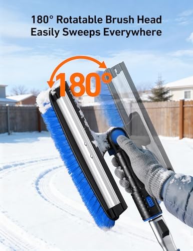 AstroAI 46" Extendable 3-in-1 Snow Brush & Ice Scrapers - Image 6