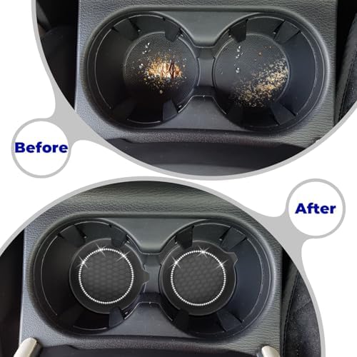 4 PCS Car Cup Coasters, Bling Cup Holder Coaster - Image 4