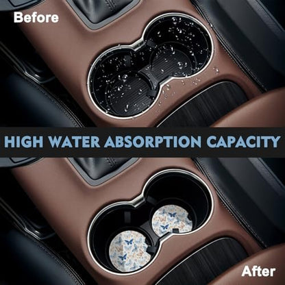 2 Pack Car Coasters for Cup Holders, Cute Car Accessories Interior - Image 5