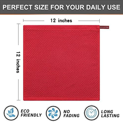 Kitinjoy 100% Cotton Waffle 8-Pack Kitchen Towels - Image 5