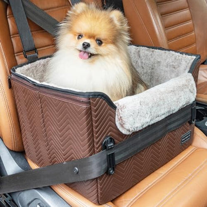 PETSFIT Car Seat for Dogs, Waterproof PU Leather Dog Car Seat for Small Dogs by Petsfit