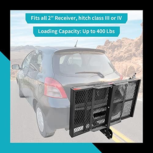 New Mobility Carrier Ramp Hitch Mounted 46.2 x 26.8 x 38.7 500 lbs for - Image 5