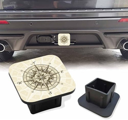 Trailer Hitch Cover, Vintage Nautical Compass Hitch Cover Rubber Towing Hitch by Unknown