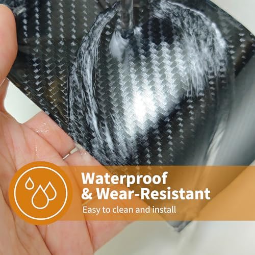 Car Door Sill Protector Tape, 2.76 in x 33 Ft Carbon Fiber Door Edge Guards - Image 5