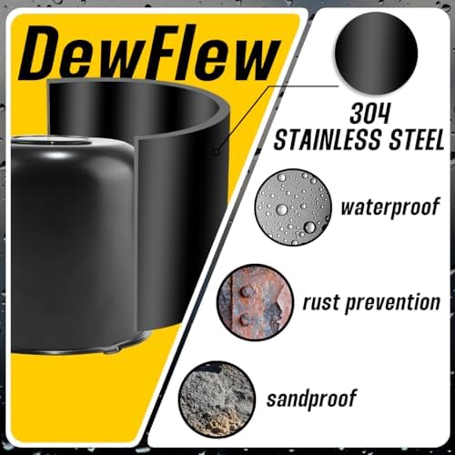 4Pcs 5.15" Stainless Trailer Wheel Center Caps, 4.95" H Matte Black - Image 6