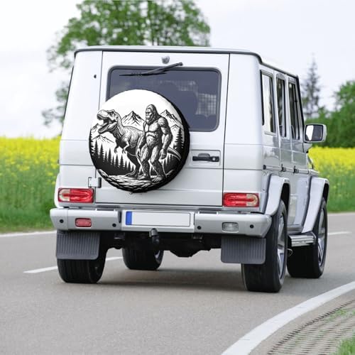 Dinosaur Forest Spare Tire Cover SUV Trailer Truck RV 15 Inch - Image 7