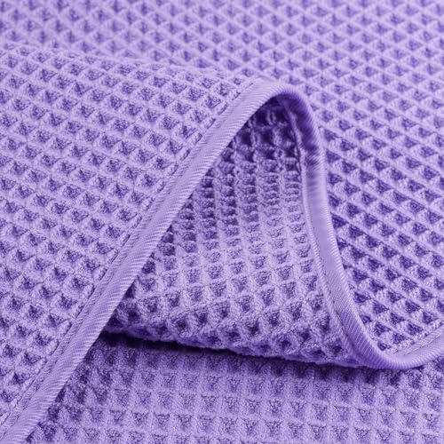 POLYTE 430 GSM Poly Blend Microfiber Waffle Wash Cloth Face Towel, 13x13 in - Image 4