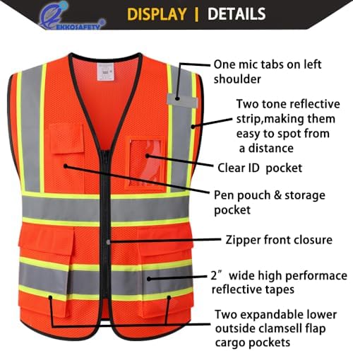 Hi Vis Reflective Safety Vest for Men Women - Image 3