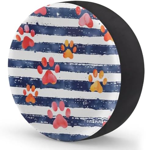 Spare Tire Cover for RV Trailer, Animal Paw Print Tire Covers Universal Fit for - Image 2