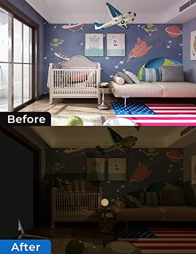 Sumobaby Blackout Curtains for Bedroom 114"x57" Portable No Drill Black Out - Image 6