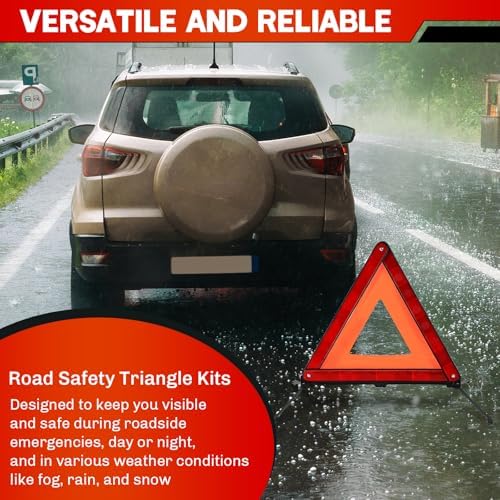 Emergency Warning Triangles 3 Pack Reflective Warning Triangle - Image 6