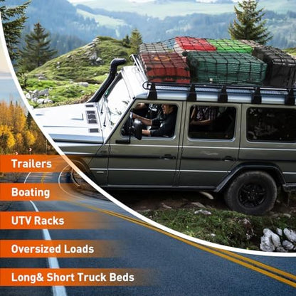 Suu66 Cargo Net for Pickup Truck Bed, 12 Carabiners - Image 7