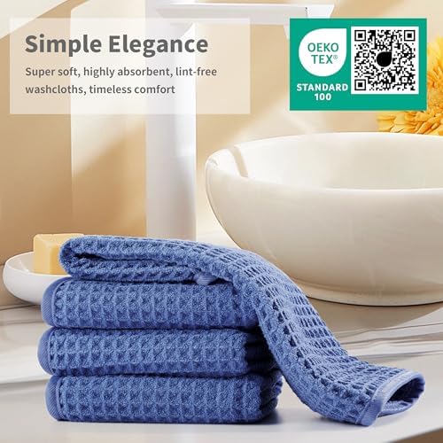 Microfiber Waffle Face Towels, 2 Pieces, Fast Drying, Lint Free 430 GSM - Image 6