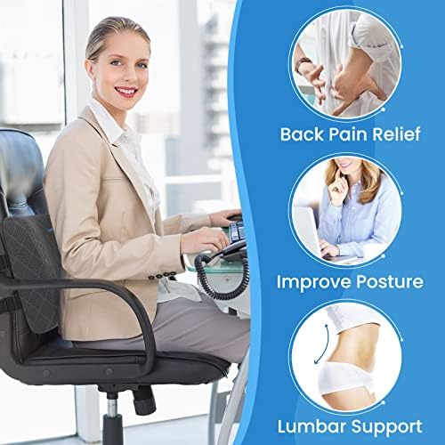 Lumbar Support Pillow for Office Chair, Back Support, Memory Foam - Image 4