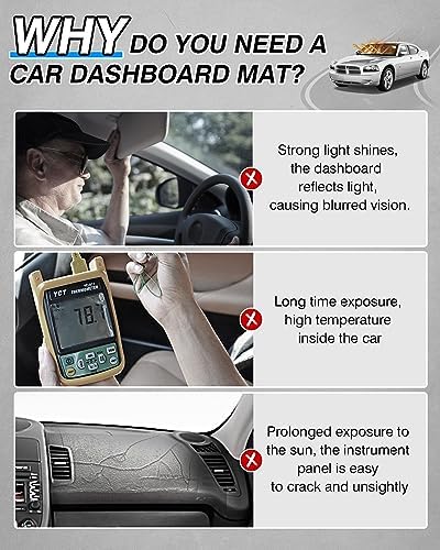 Cartist Dash Cover for Dodge Charger 2008-2010 Dashboard Carpet Mat - Image 2