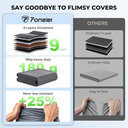 Fonzier RV Cover, Heavy Duty 9 Layers Travel Trailer Cover - Image 2