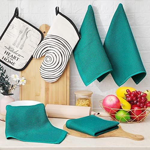 Homaxy 100% Cotton Waffle Weave Kitchen Dish Cloths 8-Pack - Image 6