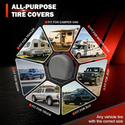 Explore Land Tire Covers 2 Pack Fit Tire Diameters 35-38.75 inch - Image 3