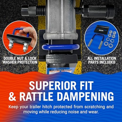 Anti Rattle Hitch Tightener, 2 Inch Hitch Stabilizer and Trailer Silencer - Image 4