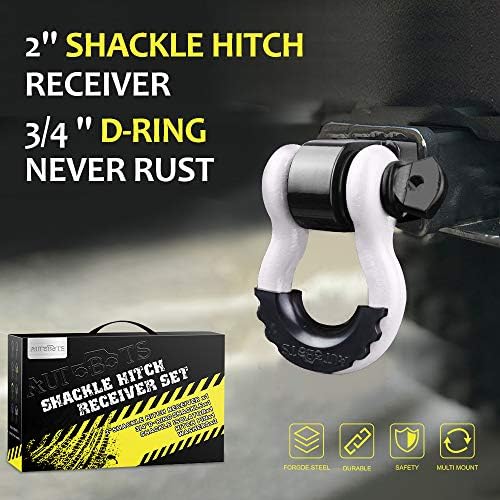 AUTOBOTS Tow Hitch Receiver 2" Shackle Hitch Receiver White - Image 6