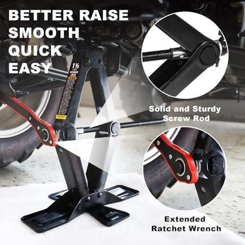 Big RED AST10202SR Torin Wide Base Cross Car Scissor Jack: Steel Portable Quick - Image 6